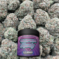 Super Runtz container with buds on a textured background