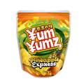Packaging of Yum Yumz Pineapple Express snack on a white background